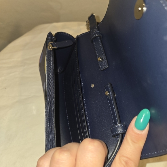 Kate Spade Blue Lemon Print Crossbody Bag - Picture 4 of 5